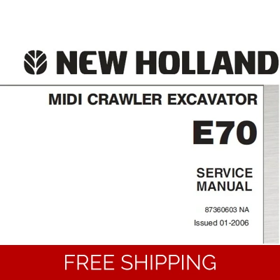 NEW HOLLAND E70 MIDI CRAWLER EXCAVATOR SERVICE REPAIR MANUAL NEW HOLLAND E70 MIDI CRAWLER EXCAVATOR SERVICE REPAIR MANUAL